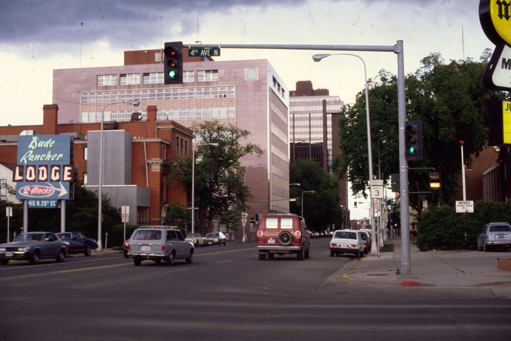 North 27th Street looking south from Fourth Avenue North, 1980